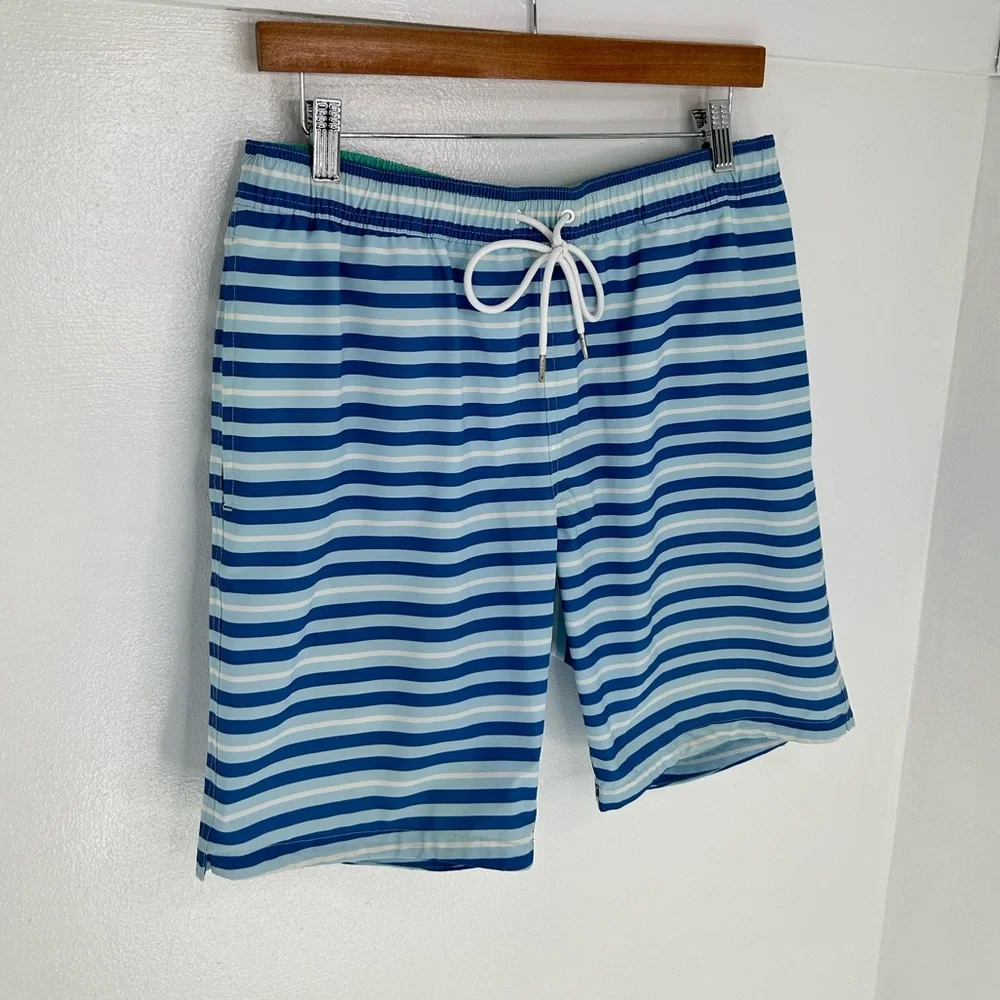 Bonobos Men’s Blue Striped‎ Mesh Lined Swim Trunks Size Medium Resortwear 30x8